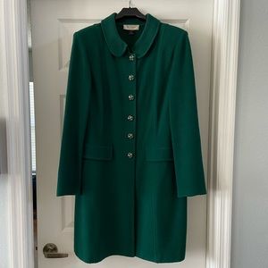 St John Green Venetian Knits Topper